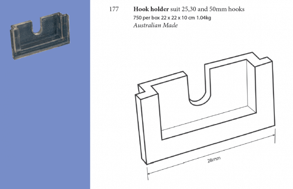 Plastic Fabrication | Cnc Laser Cutting | Gold Coast | Plastics Online | 177 Hook Holder