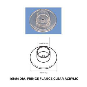 Plastic Fabrication | Cnc Laser Cutting | Gold Coast | Plastics Online | 16mm Dia. Fixing Flange Clear Acrylic