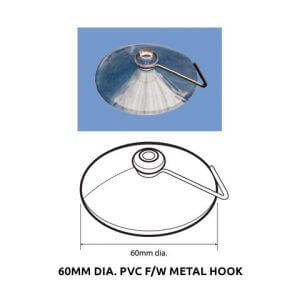 Plastic Fabrication | Cnc Laser Cutting | Gold Coast | Plastics Online | 60mm Dia. Pvc Suction Cup Fw Metal Hook